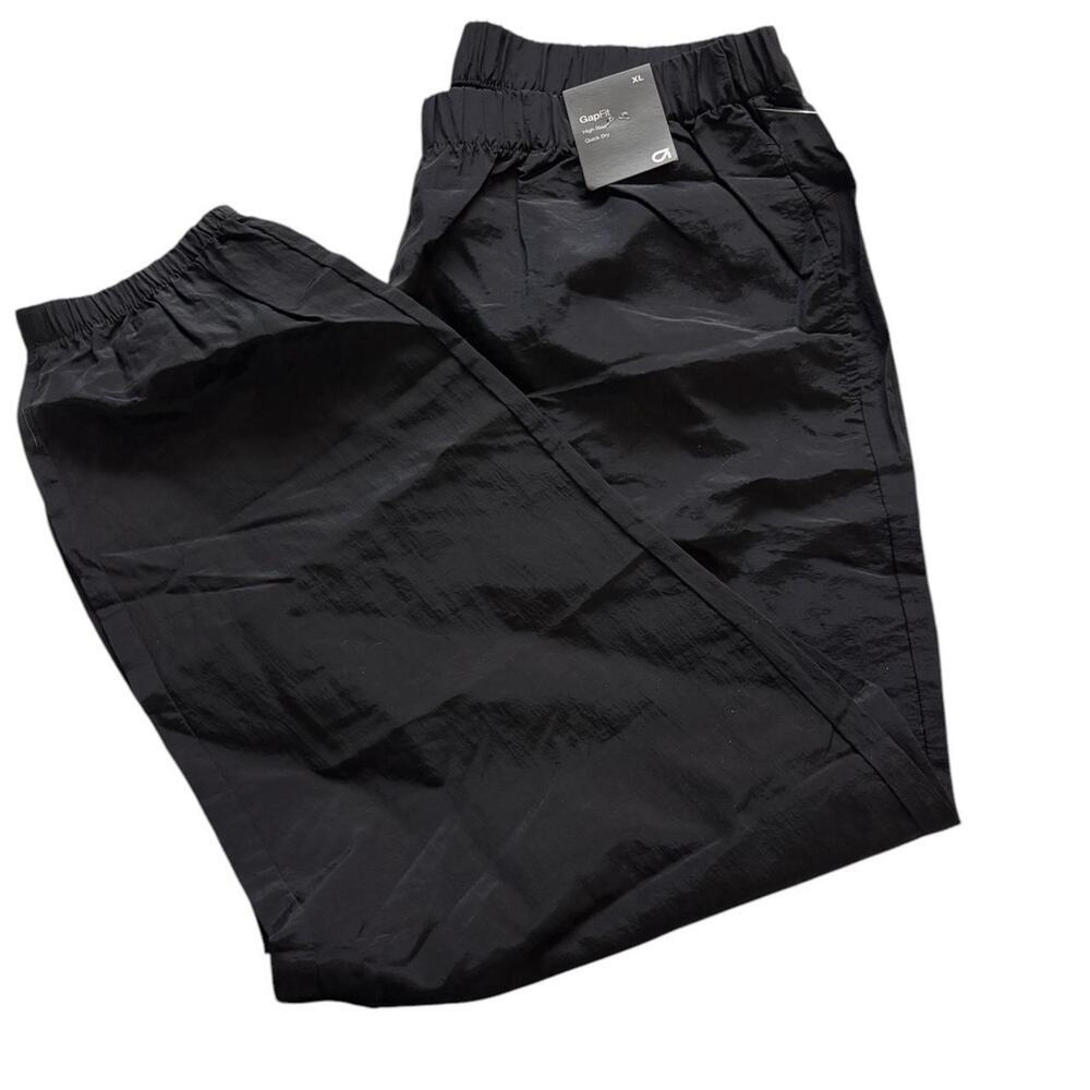 Black Gap Elastic Waist/Ankle Wind Breaker Pants Activewear NWT